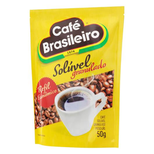 Café Solúvel Granulado Café Brasileiro Sachê 50g Refil Econômico - Imagem em destaque