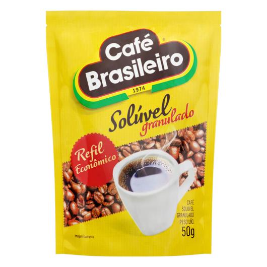 Café Solúvel Granulado Café Brasileiro Sachê 50g Refil Econômico - Imagem em destaque