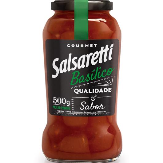 Molho de tomate Salsaretti basílico vidro 500g - Imagem em destaque