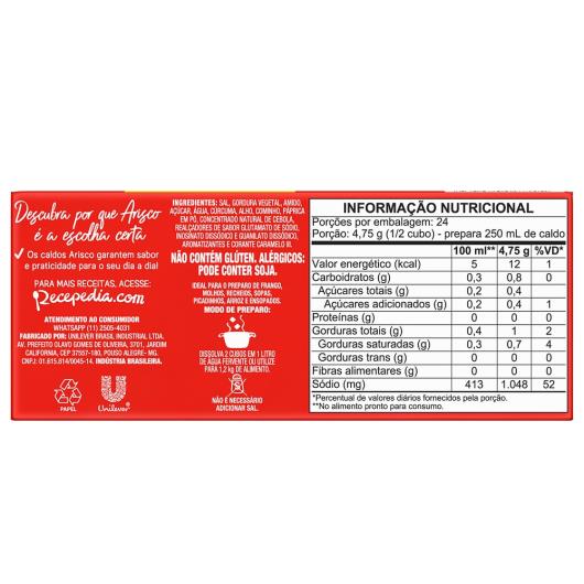 Caldo Tablete Galinha Caipira Arisco 114g - Imagem em destaque