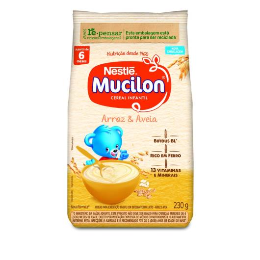 NESTLÉ Mucilon Arroz e Aveia Cereal Infantil Sachê 230g - Imagem em destaque