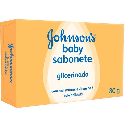 Sabonete Johnson's Baby glicerinado com mel e vitamina E 80g - Imagem em destaque