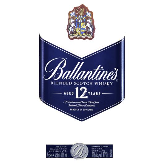 Whisky Ballantine's 12 anos Blended Escocês  750 ml - Imagem em destaque