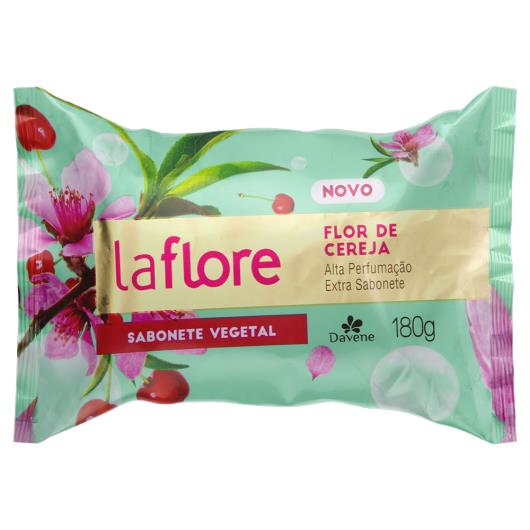 Sabonete em Barra Vegetal Flor de Cereja Davene La Flore Pacote 180g - Imagem em destaque