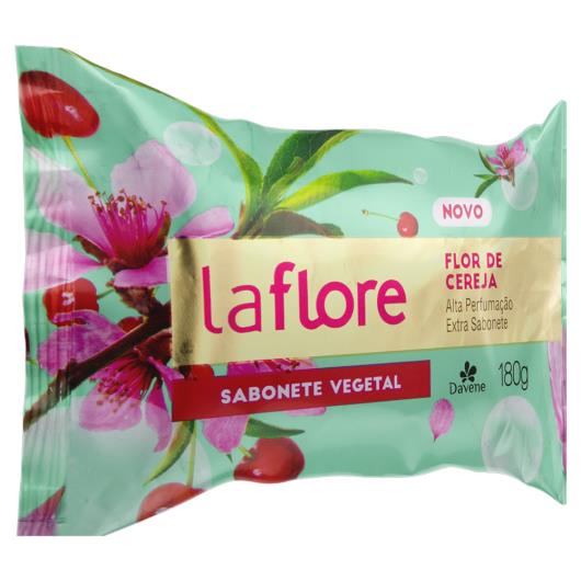 Sabonete em Barra Vegetal Flor de Cereja Davene La Flore Pacote 180g - Imagem em destaque