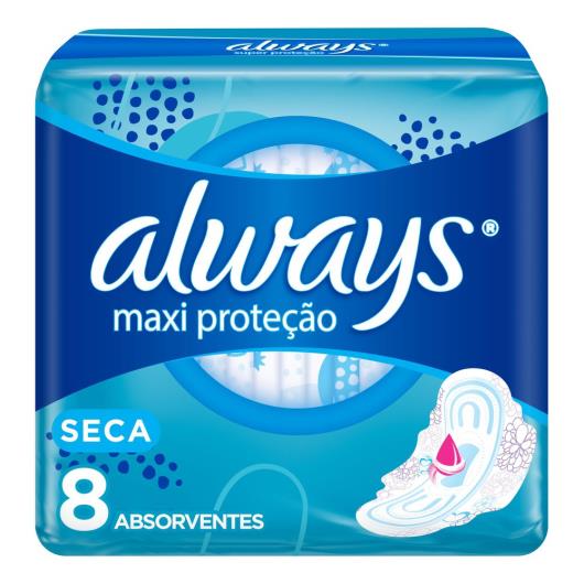 Absorvente Always Maxi proteção Seca com abas 8 Unidades - Imagem em destaque