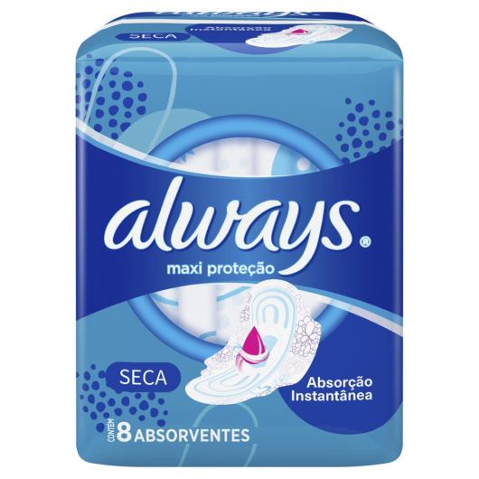 Absorvente Always Maxi proteção Seca com abas 8 Unidades - Imagem em destaque