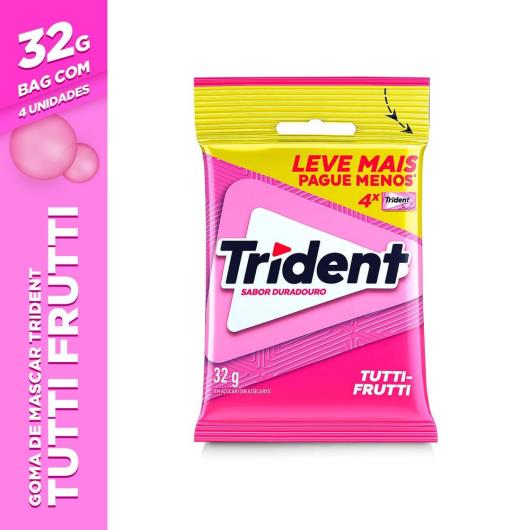Chiclete Trident tutti-frutti bag com 4 unidades 32g - Imagem em destaque