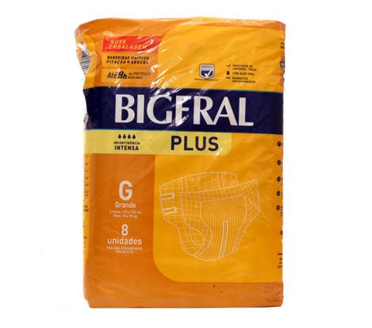 Fralda descartável plus para adulto G Bigfral 8 unidades  - Imagem em destaque