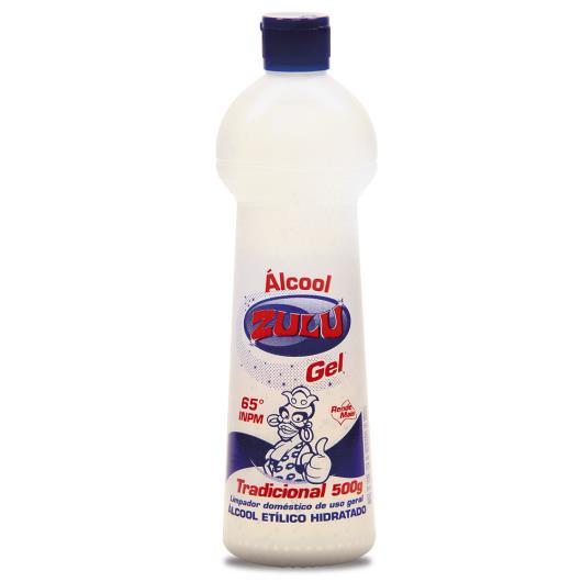 Álcool Zulu gel tradicional 500ml - Imagem em destaque