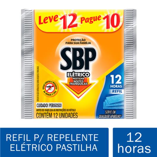 Repelente SBP Elétrico Pastilha Noites Tranquilas Regular Refil Leve 12 Pague 10 Unidades - Imagem em destaque