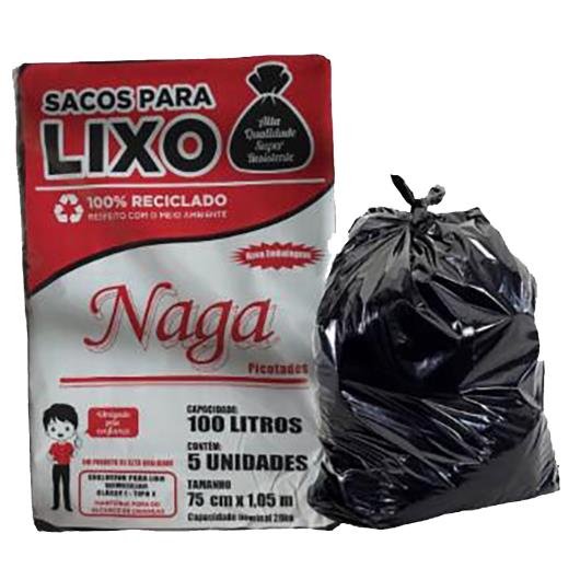Saco Lixo Naga 100 Litros 5 Uni - Imagem em destaque
