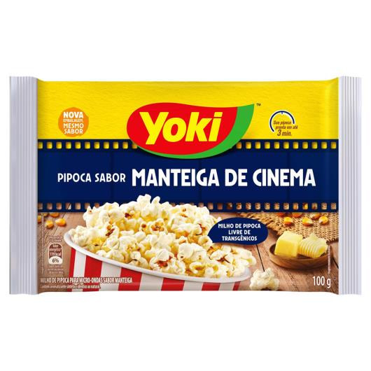 Pipoca para Micro-Ondas Manteiga de Cinema Yoki Pacote 100g - Imagem em destaque