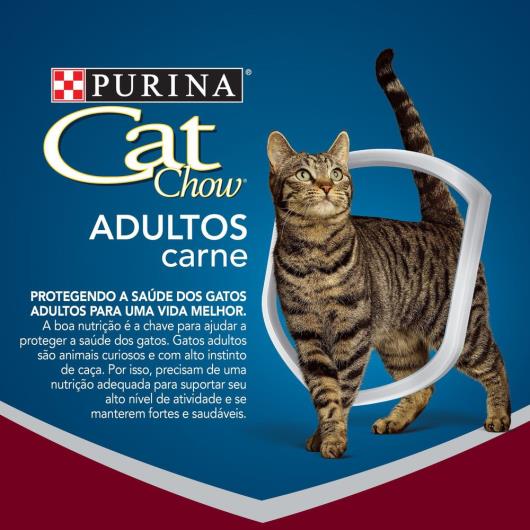 Ração para gatos Cat Chow adulto delícia de carne  3kg - Imagem em destaque