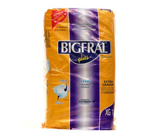 Fralda descartável Bigfral plus para adulto XG 7 unidades - Imagem em destaque