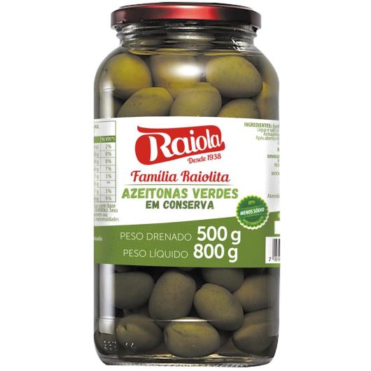 Azeitona Verde Inteira Raiola Vidro 500g - Imagem em destaque