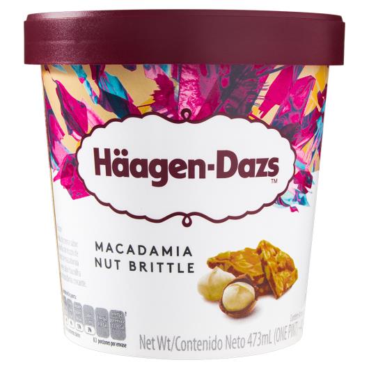 Sorvete sabor baunilha com macadâmia Haagen-Dazs 473ml - Imagem em destaque