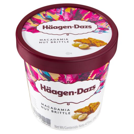 Sorvete sabor baunilha com macadâmia Haagen-Dazs 473ml - Imagem em destaque