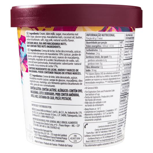 Sorvete sabor baunilha com macadâmia Haagen-Dazs 473ml - Imagem em destaque